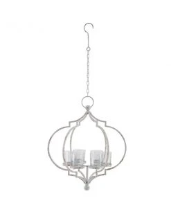 Grayson Lane Metal Candlestick - 19-in x 17-in - White Iron - 6-Candle -GRAYSON LANE shop 330858637 AlternateImage5 l