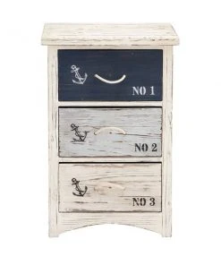Grayson Lane Coastal White 3-Drawer Accent Chest