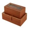 Grayson Lane Box Brown Leather - Set of 2