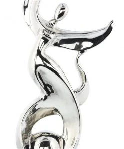 Grayson Lane 25-in x 10-in Modern Sculpture Silver Ceramic Abstract 2 Grayson Lane 25-in x 10-in Modern Sculpture Silver Ceramic Abstract -GRAYSON LANE shop 330858656 AlternateImage2 l