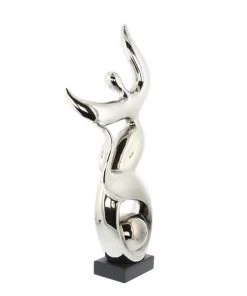Grayson Lane 25-in x 10-in Modern Sculpture Silver Ceramic Abstract 4 Grayson Lane 25-in x 10-in Modern Sculpture Silver Ceramic Abstract -GRAYSON LANE shop 330858656 AlternateImage4 l
