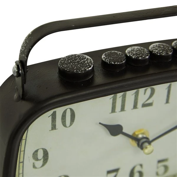 Grayson Lane Brown Analogue Rectangle Tabletop Standard Clock - Set of 2 3 Grayson Lane Brown Analogue Rectangle Tabletop Standard Clock - Set of 2 - Image 3