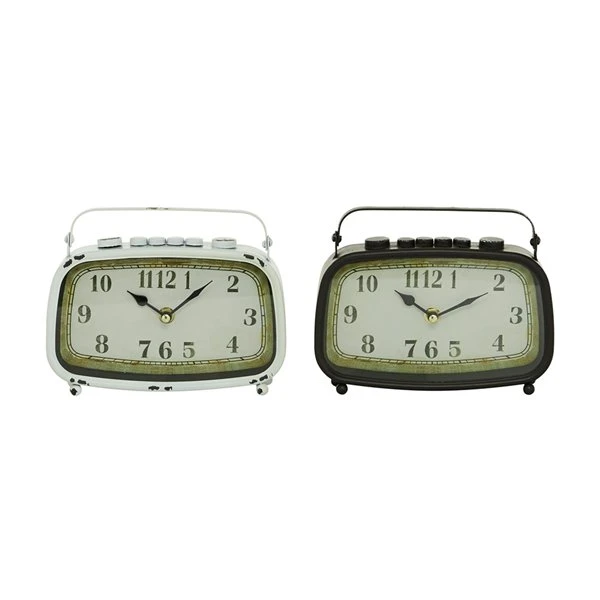 Grayson Lane Brown Analogue Rectangle Tabletop Standard Clock - Set of 2 5 Grayson Lane Brown Analogue Rectangle Tabletop Standard Clock - Set of 2 - Image 5