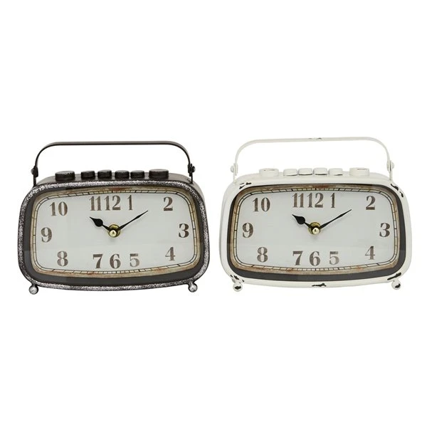 Grayson Lane Brown Analogue Rectangle Tabletop Standard Clock - Set of 2 1 Grayson Lane Brown Analogue Rectangle Tabletop Standard Clock - Set of 2