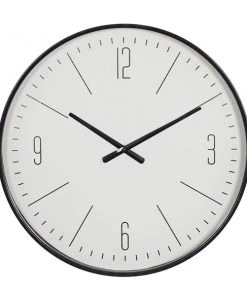 Grayson Lane Black/White Analogue Round Wall Standard Clock