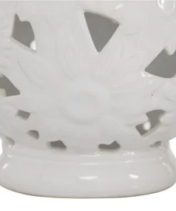 Grayson Lane 1 Candle White Ceramic Lantern Candle Holder -GRAYSON LANE shop 330858670 AlternateImage3 l
