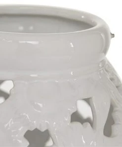 Grayson Lane 1 Candle White Ceramic Lantern Candle Holder -GRAYSON LANE shop 330858670 AlternateImage4 l