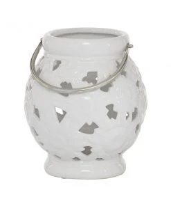 Grayson Lane 1 Candle White Ceramic Lantern Candle Holder -GRAYSON LANE shop 330858670 AlternateImage5 l