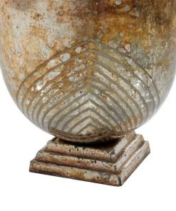 Grayson Lane 1 Candle Gold Glass Pillar Rustic Candle Holder -GRAYSON LANE shop 330858675 AlternateImage3 l