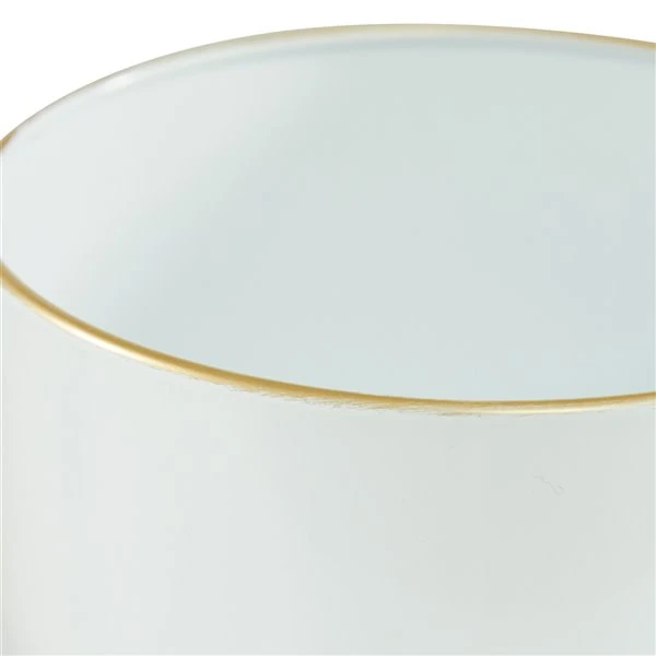 Grayson Lane Natural Decorative Jar White Metal - Set of 2 4 Grayson Lane Natural Decorative Jar White Metal - Set of 2 - Image 4