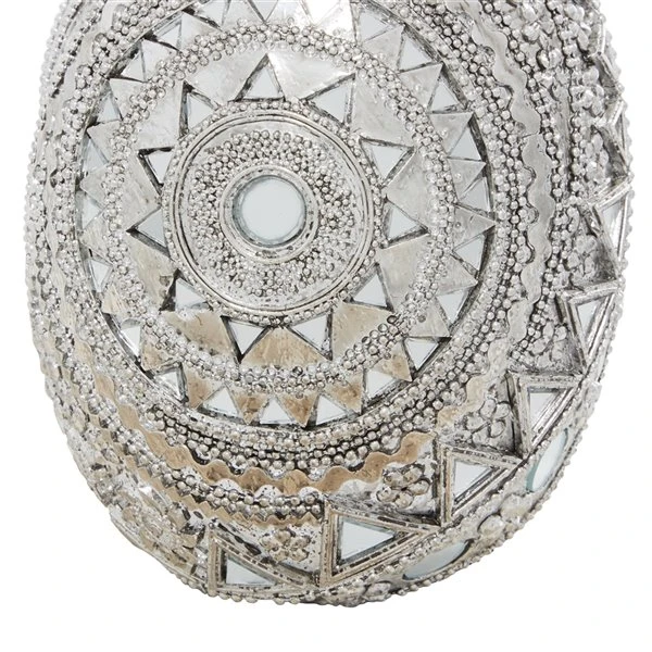 330858686_AlternateImage2_l.jpg Grayson Lane 12-in x 6-in Glam Silver Polystone Pineapple Sculpture -GRAYSON LANE shop 330858686 AlternateImage2 l