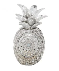 Grayson Lane 12-in x 6-in Glam Silver Polystone Pineapple Sculpture 4 Grayson Lane 12-in x 6-in Glam Silver Polystone Pineapple Sculpture -GRAYSON LANE shop 330858686 AlternateImage5 l