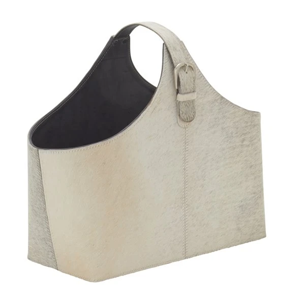 Grayson Lane 15-in x 17-in x 5-in Modern Magazine Rack Holder White Leather 4 Grayson Lane 15-in x 17-in x 5-in Modern Magazine Rack Holder White Leather - Image 4