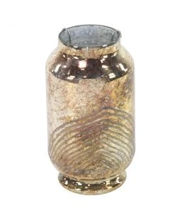 Grayson Lane 1 Candle Copper Glass Lantern Rustic Candle Holder