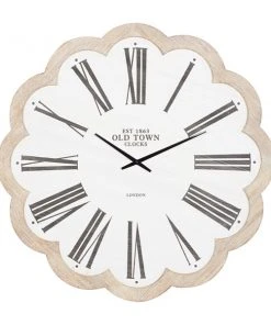 Grayson Lane White Analogue Round Wall Clock