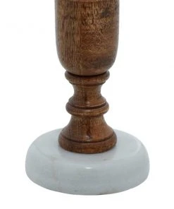 Grayson Lane 2 Candle Brown Wood Pillar Contemporary Candle Holder - Set of 2 -GRAYSON LANE shop 330858700 AlternateImage3 l