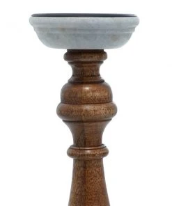 Grayson Lane 2 Candle Brown Wood Pillar Contemporary Candle Holder - Set of 2 -GRAYSON LANE shop 330858700 AlternateImage4 l