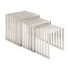 Grayson Lane 3-Piece Silver Stainless Steel Accent Table Set