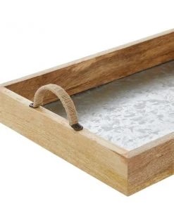 Grayson Lane Contemporary Tray Brown Mango Wood - Set of 3 -GRAYSON LANE shop 330858708 AlternateImage2 l