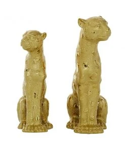 Grayson Lane Gold Glam Leopard Sculpture Porcelain - Set of 2 -GRAYSON LANE shop 330858711 AlternateImage3 l
