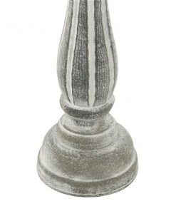 Grayson Lane 1 Candle White Wood Pillar Traditional Candle Holder - Set of 3 -GRAYSON LANE shop 330858714 AlternateImage4 l