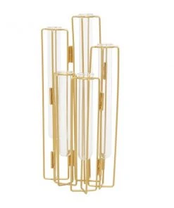 Grayson Lane 12-in x 10-in Contemporary Vase Gold Metal -GRAYSON LANE shop 330858717 AlternateImage4 l