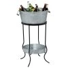 Grayson Lane 34-in x 19-in Contemporary Wine Holder Bucket Grey Metal