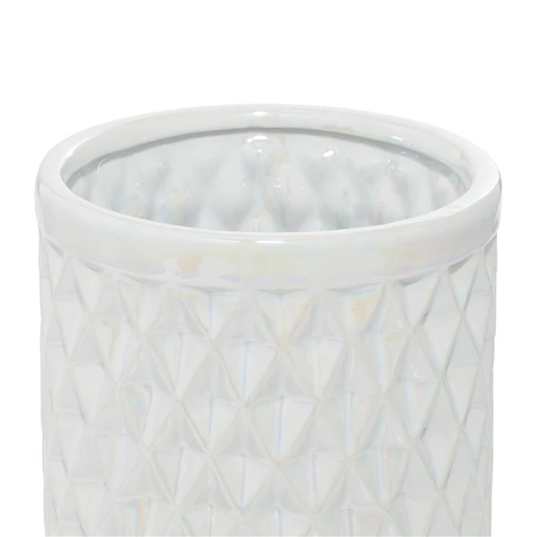 Grayson Lane Modern Decorative Jar Cream stoneware - Set of 2 4 Grayson Lane Modern Decorative Jar Cream stoneware - Set of 2 - Image 4