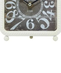 Grayson Lane Black and White Analogue Square Tabletop Standard Clock - Set of 2 -GRAYSON LANE shop 330858724 AlternateImage4 l