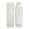 Grayson Lane 4-in x 12-in Modern Vase White Stoneware - Set of 2