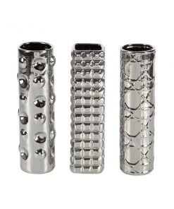 Grayson Lane 12-in x 3-in Glam Silver Ceramic Vase - Set of 3 6 Grayson Lane 12-in x 3-in Glam Silver Ceramic Vase - Set of 3 -GRAYSON LANE shop 330858742 AlternateImage4 l