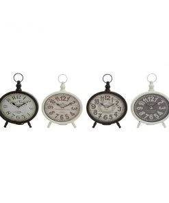 Grayson Lane Set of 4 Black Analogue Round Tabletop Clock