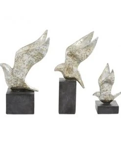Grayson Lane Contemporary Sculpture Silver Polystone - Set of 3 -GRAYSON LANE shop 330858755 AlternateImage4 l