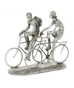 Grayson Lane 10-in x 11-in Contemporary Bicycle Sculpture in Silver Polystone