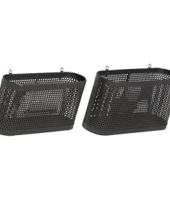 Grayson Lane 10-in x 18-in x 4-in Industrial Magazine Rack Holder Black Metal - Set of 2