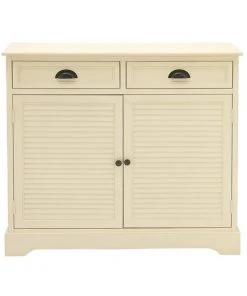 Grayson Lane Farmhouse Cream 2-Drawer Accent Chest