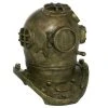 Grayson Lane 16-in x 13-in Coastal Decorative Antique Diving Helmet Gold Polystone