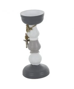 Grayson Lane 2 Candle Grey Wood Pillar Coastal Candle Holder - Set of 2 -GRAYSON LANE shop 330858795 AlternateImage5 l