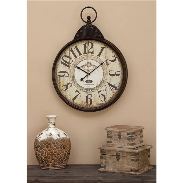 330858796_AlternateImage1_l.jpg Grayson Lane Black and White Analogue Round Wall Clock -GRAYSON LANE shop 330858796 AlternateImage1 l