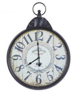 Grayson Lane Black and White Analogue Round Wall Clock