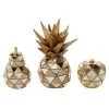 Grayson Lane Glam Fruit Sculpture - Gold Polystone - Set of 3