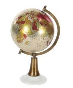 Grayson Lane 15-in x 8-in Contemporary Globe Marble and Metal