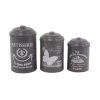 Grayson Lane Vintage Decorative Jar Grey Tin - Set of 3