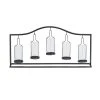 Grayson Lane 5 Candle Black Metal Pillar Farmhouse Candle Holder