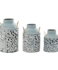 Grayson Lane Farmhouse Vase in Blue Metal - Set of 3 -GRAYSON LANE shop 330858839 AlternateImage4 l