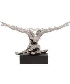 Grayson Lane 10-in x 17-in Traditional Sculpture Silver Porcelain People