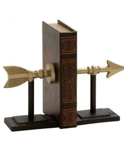 Grayson Lane 7-in x 7-in Black Contemporary Arrow Bookends Glass - Set of 2