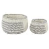 Grayson Lane Bohemian Storage Basket - Grey Polyester - Set of 2