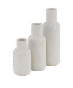 Grayson Lane Coastal Style Vase in White Stoneware - Set of 3 -GRAYSON LANE shop 330858865 AlternateImage4 l
