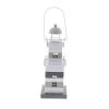 Grayson Lane 1 Candle Metal Lantern Coastal Candle Holder - Grey